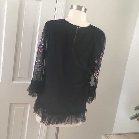 Anthro Ranna Gill Daria Embroidered Top Size S - Picture 5 of 8